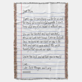 Moderner handgeschriebener Brief über das Linedpap Decke