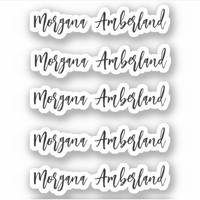 Moderner handgeschriebener Name Aufkleber (Vorderseite)