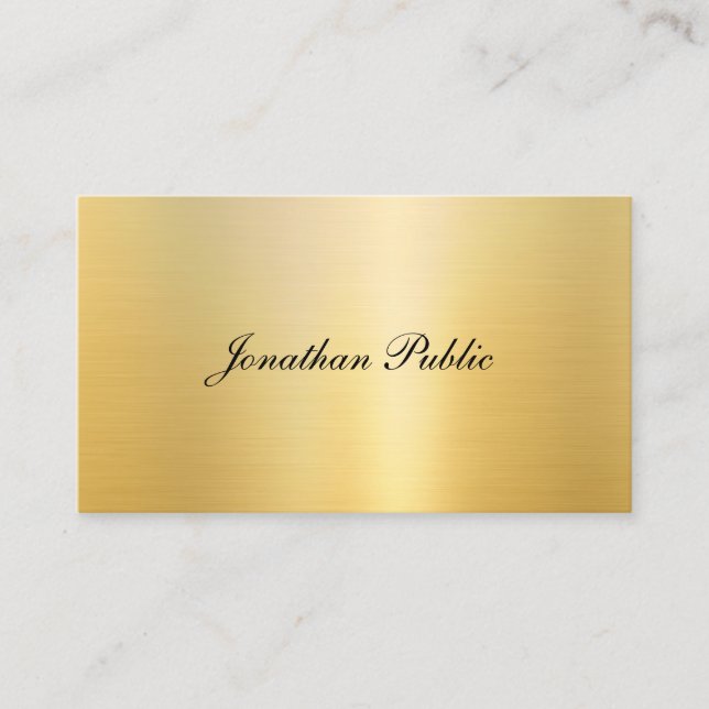 Moderner handgeschriebener Name Elegante Imitat Go Visitenkarte (Vorderseite)