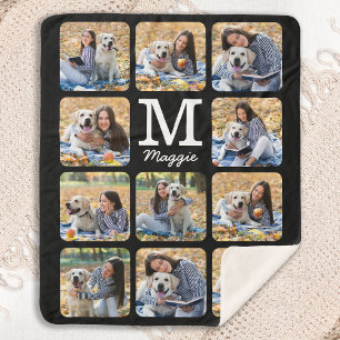 Moderner Haustier Foto Collage Personalisierter Hu Sherpadecke