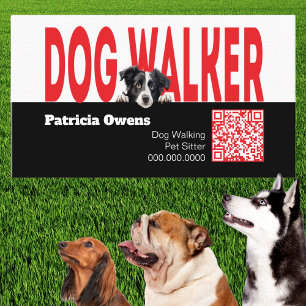 Moderner Haustier-Sitter-Hund Walker Visitenkarte