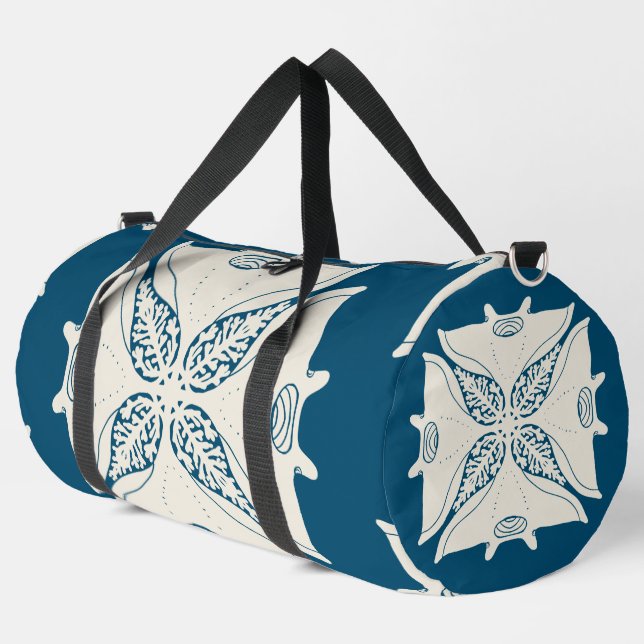 Moderner hawaiianischer Druck Duffle Bag (Linke Ecke)