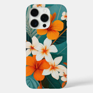 Moderner hawaiianischer Hibiskus und Plumeria aus iPhone 16 Pro Hülle
