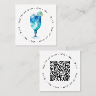 Moderner Hawaiischer QR Corporate Event Drink Guts Quadratische Visitenkarte