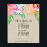 Moderner, heller, blumenreicher Flyer<br><div class="desc">Anpassen mit jedem Text</div>