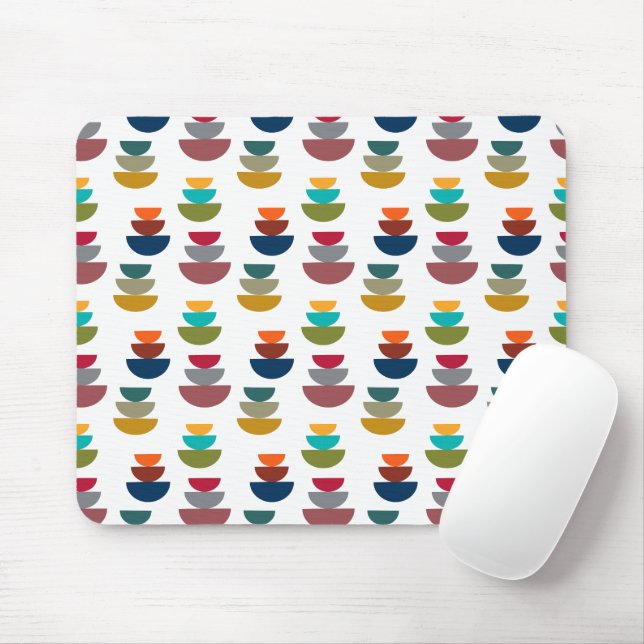 Moderner heller Minimalismus der Mitte des Jahrhun Mousepad (Mit Mouse)