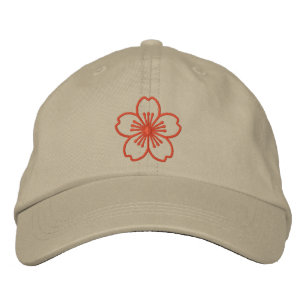 Moderner Hibiskus bestickte Baseballkappe