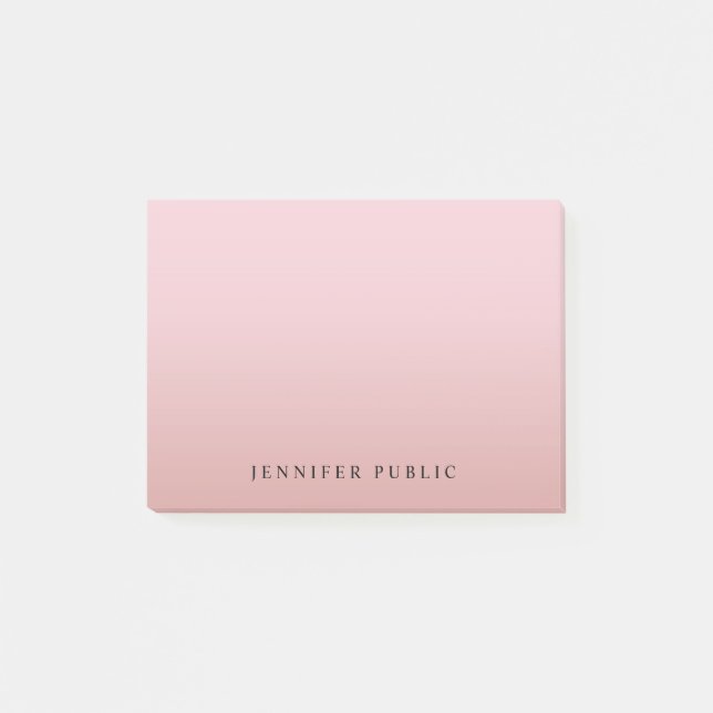Moderner Hintergrund Elegante Rose Gold Template Post-it Klebezettel (Vorderseite)