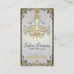 Moderner hoch entwickelter Golddesigner-Salon Terminkarte