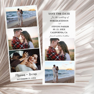 Moderner Hochzeits-Fotobooth-Streifenrahmen  Save The Date