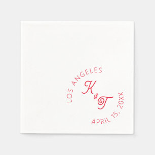 Moderner Hochzeitscocktail Napkin Serviette