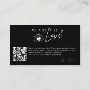 Moderner Hochzeitsfoto-Teilen Sie die Liebe Qr Cod Begleitkarte