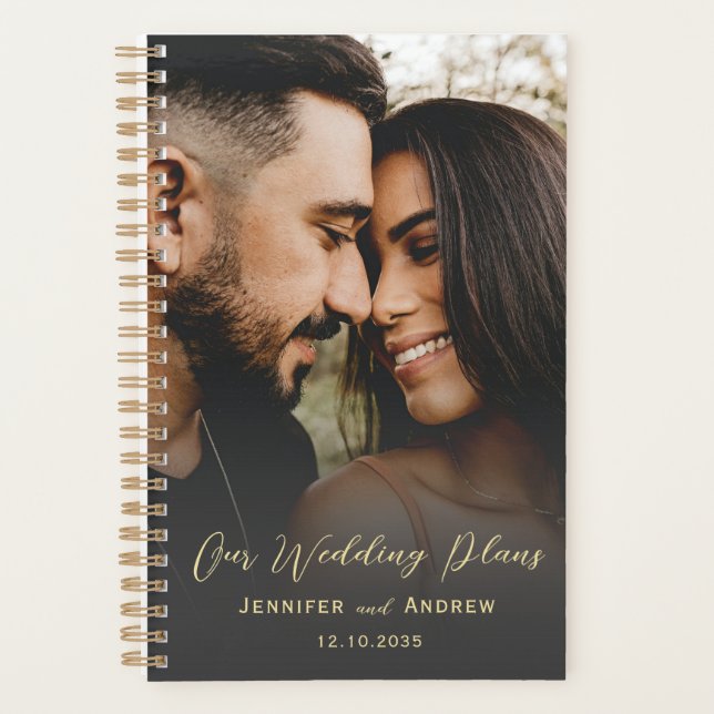 Moderner Hochzeitsplaner für Foto und Kalligrafie Planer (Vorderseite)