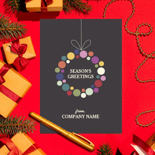 Moderner Holiday Wreath Corporate Weihnachten (Von Creator hochgeladen)