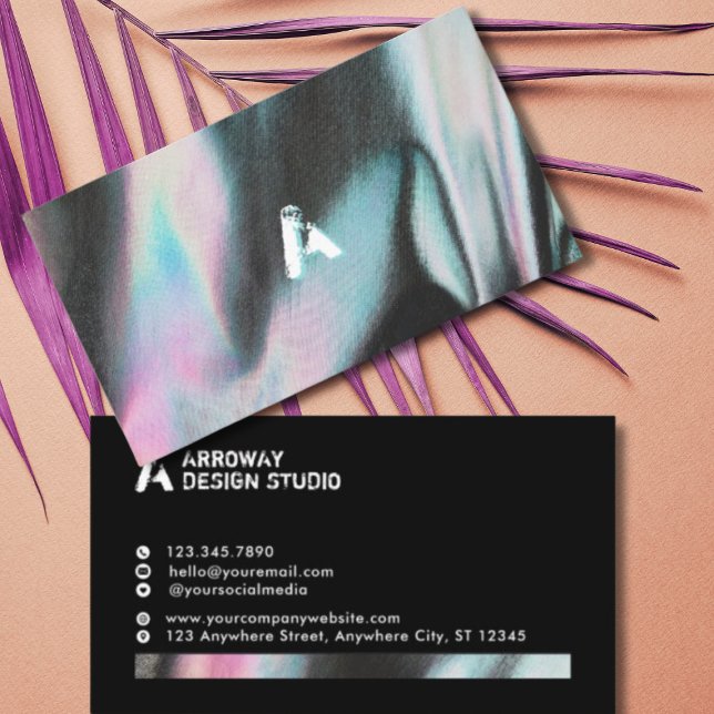 Moderner Holografischer Beruflicher Designer Visitenkarte (Von Creator hochgeladen)