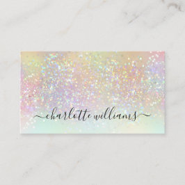Moderner holografischer Pastel-Glitzer Makeup Arti Visitenkarte