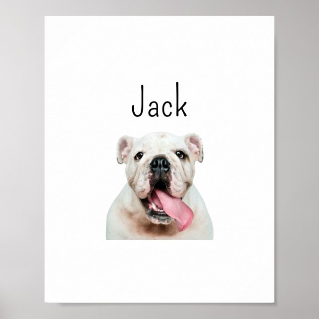 Moderner Hund, Haustier Portrait, lustige Geschenk Poster (Vorne)