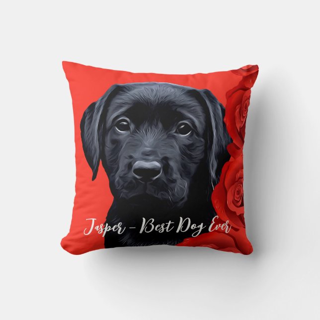 Moderner Hund Lover Personalisiert 2 Haustier Foto Kissen (Vorderseite)