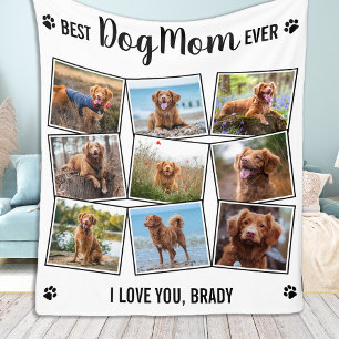 Moderner Hund über Personalisiert 9 Haustiere Foto Fleecedecke