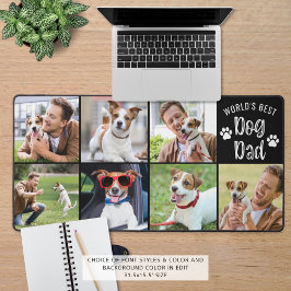 Moderner Hund Vater 7 FotoCollage benutzerdefinier Schreibtischunterlage