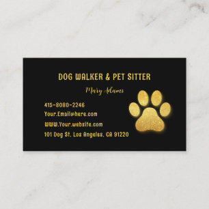 Moderner Hundeausführer Pet Sitter Visitenkarte