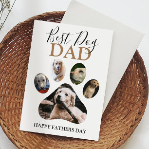 Moderner Hundepapa Fotocollage Feiertagskarte