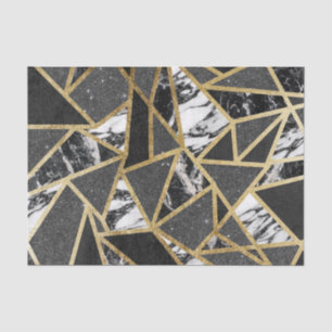 Moderner Imitat-GoldGlitzer-Marmor-geometrisches Seidenpapier
