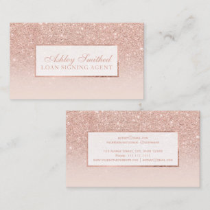 Moderner Imitat-Rosen-GoldGlitter erröten ombre Visitenkarte