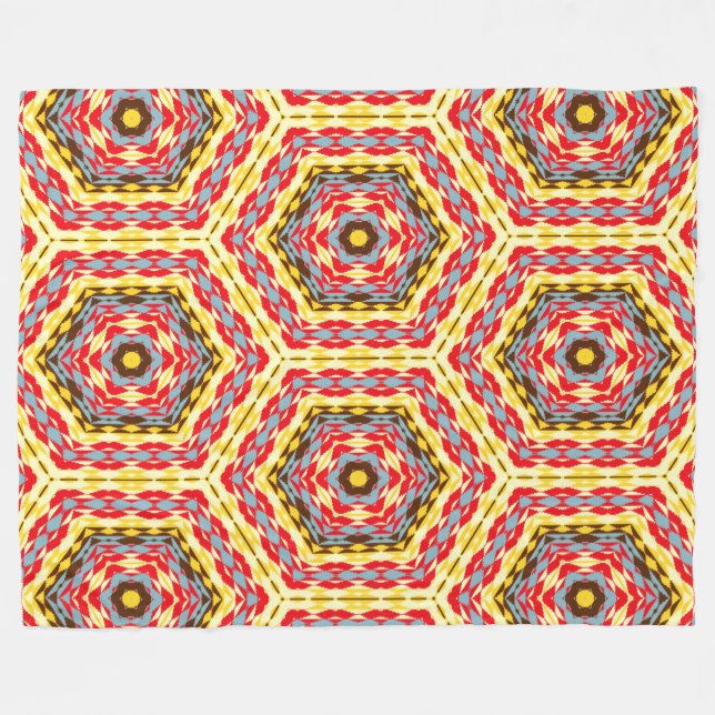 Moderner Indianer 10 Fleecedecke (Vorderseite (Horizontal))