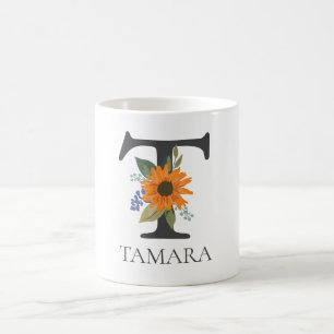 Moderner, individuell anpassbarer Mit Monogramm Br Kaffeetasse