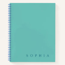 Moderner Individuelle Name Aquamarin und blau