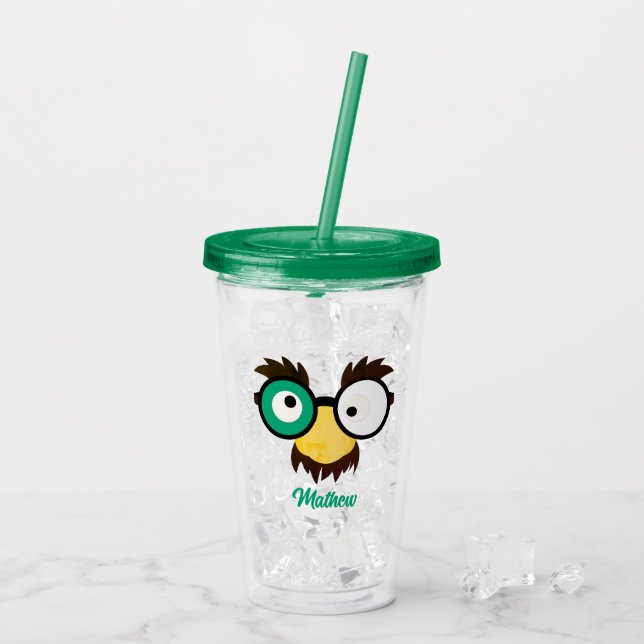 Moderner Individuelle Name Funny Funny Flag Irish  Acryltrinkbecher (Rückseite Ice)