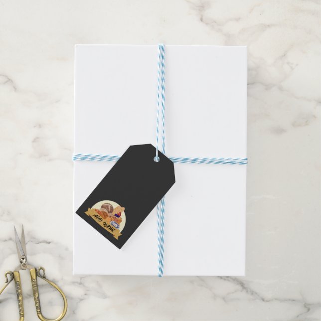 Moderner individuelle Name für Backwaren Geschenkanhänger (Mit Garn)