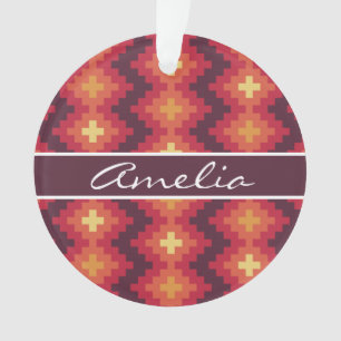 Moderner Individuelle Name für Tribal Square-Muste Ornament
