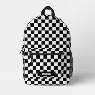 Moderner Individuelle Name in Schwarz/Weiß Bedruckter Rucksack