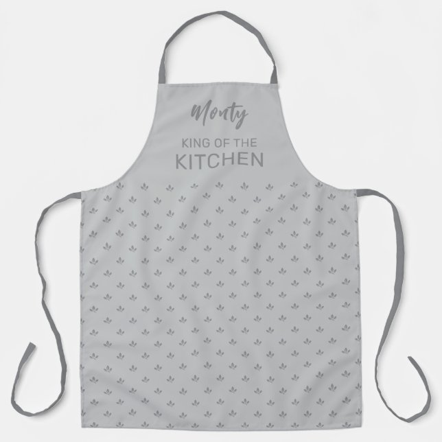 Moderner Individuelle Name King of the Kitchen Pat Schürze (Vorderseite)