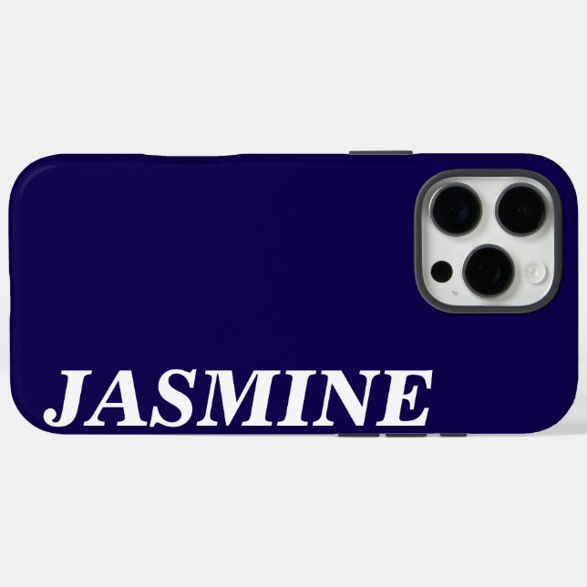 MODERNER INDIVIDUELLE NAME SOLID ROYAL BLUE FARBE iPhone 16 PRO MAX HÜLLE (Rückseite (Horizontal))