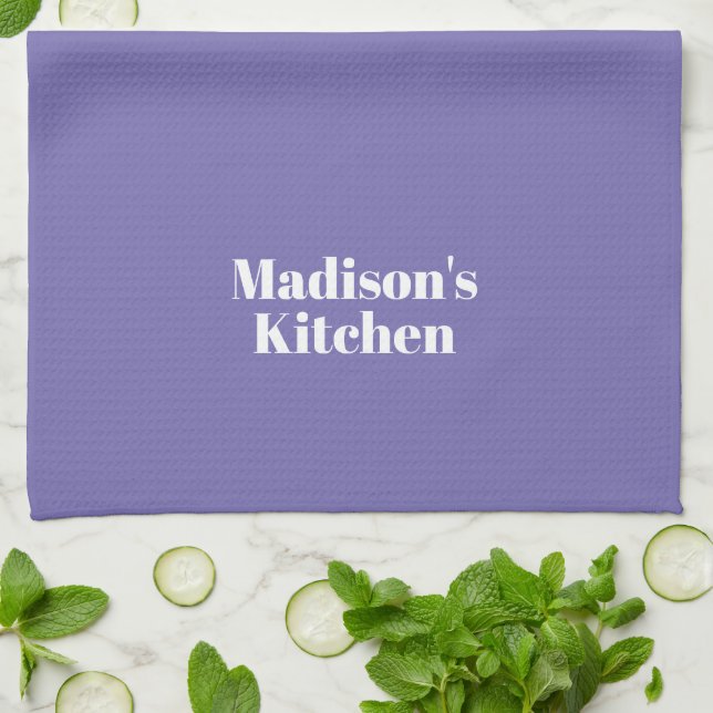 Moderner individuelle Name-Text-Monogramm-Chic Geschirrtuch (Gefaltet)