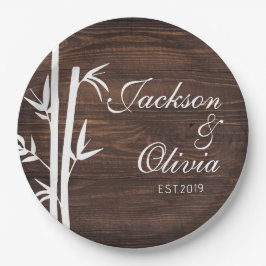 Moderner Individuelle Name und Datum Pappteller