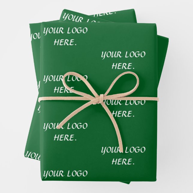 MODERNER INDIVIDUELLE NAME WALD GRÜNER GESCHENKPAPIER SET (Beispiel)