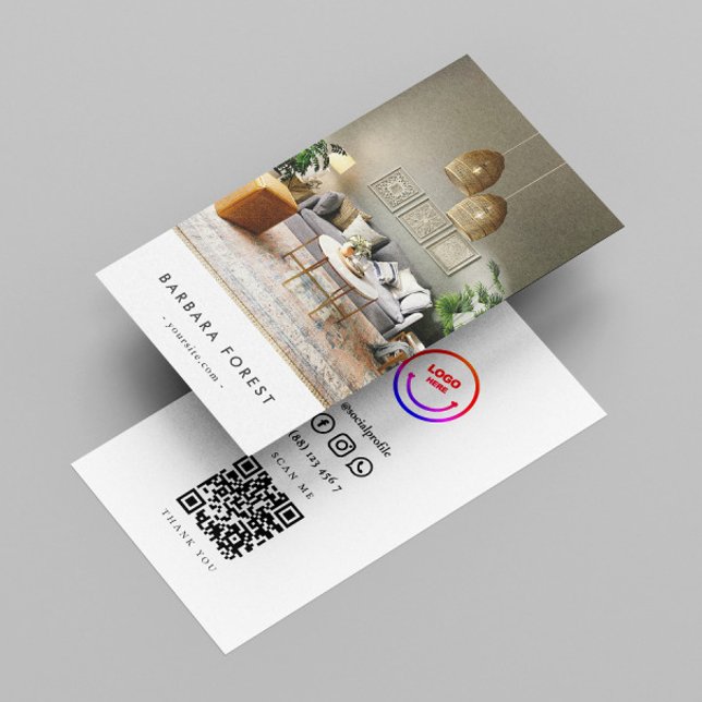 Moderner Innenarchitekt Berater Qr Visitenkarte (Von Creator hochgeladen)