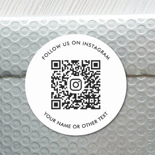 Moderner Instagram-QR-Code Runder Aufkleber