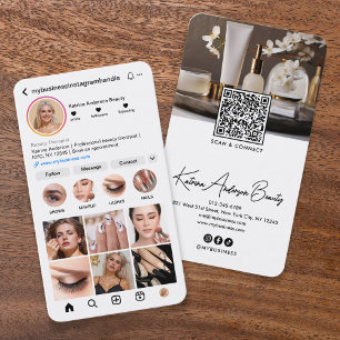 Moderner Instagram Style QR Code und soziale Schön Visitenkarte