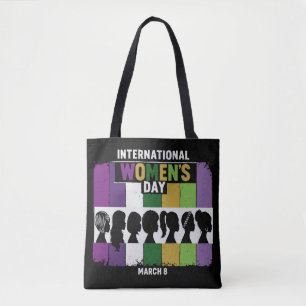 Moderner Internationaler Frauentag Vielfältige F Tasche