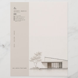 Moderner Japandi-Architekt Briefbogen