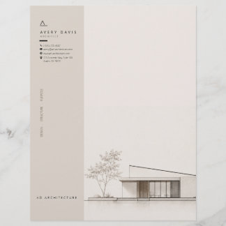 Moderner Japandi-Architekt Briefbogen