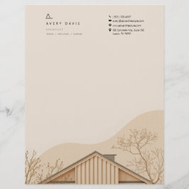 Moderner Japandi-Architekt Briefbogen