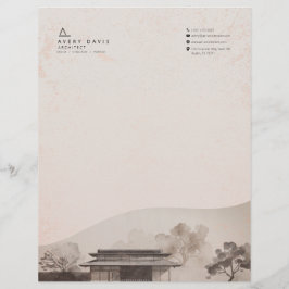 Moderner Japandi-Architekt Briefbogen