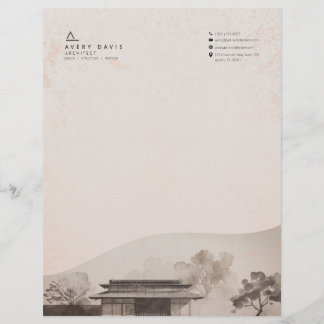 Moderner Japandi-Architekt  Briefbogen