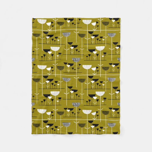 Moderner Jazz - Goldbraun 988501 Fleecedecke (Vorderseite)